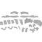 OER 1969-70 Mustang Fastback, Body Bracket Kit, 22 Piece Set, Silver Weld-Thru Coating FBK6970