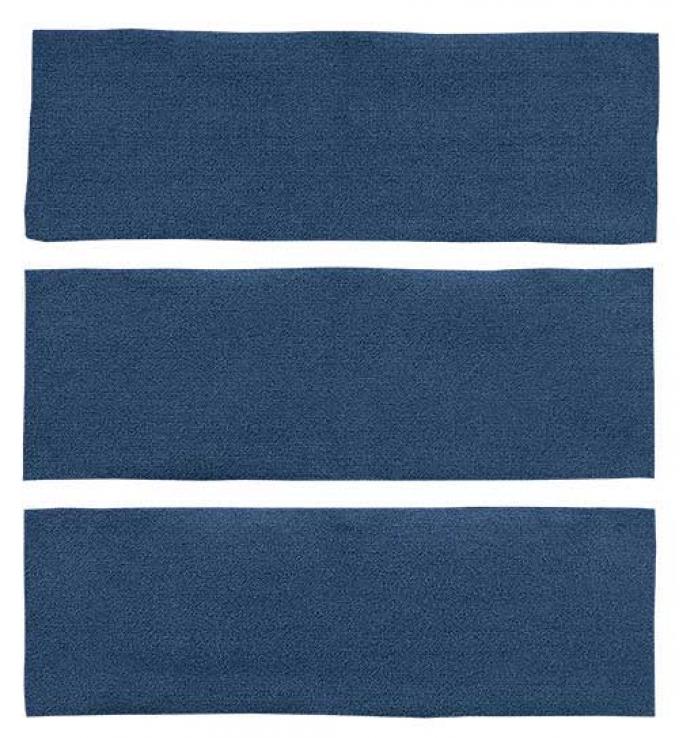 OER 1969-70 Mustang Fastback Nylon Loop 3 Piece Fold Down Carpet Set - Dark Blue A4041A12