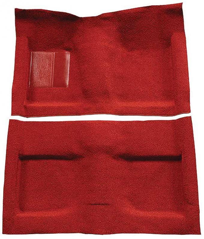 OER 1964 Mustang Convertible Passenger Area Nylon Loop Floor Carpet Set with Mass Backing - Red A4033B02