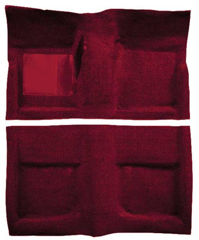 OER 1965-68 Mustang Coupe Passenger Area Loop Floor Carpet - Maroon A4040A15