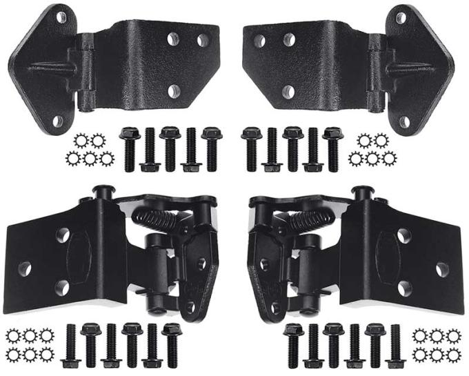 1964-65 Mustang, Upper and Lower Door Hinge Kit, with Hardware