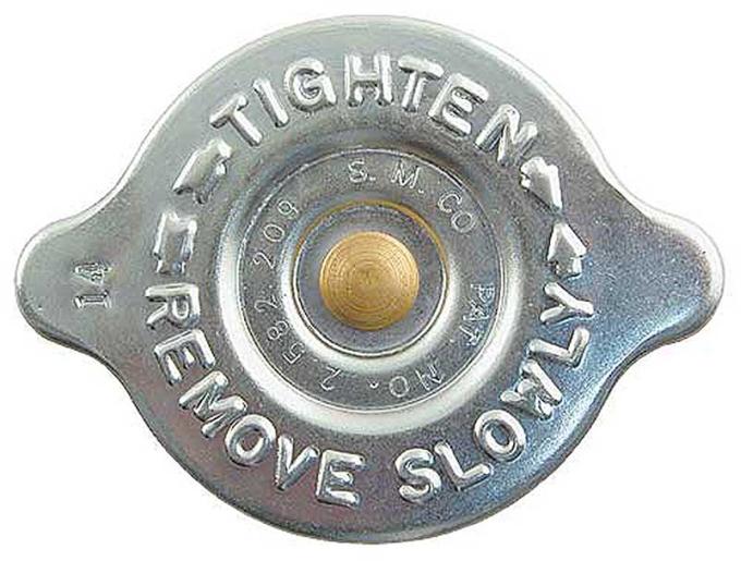 1957-66 Ford, 1960-69 Chrysler, Radiator Cap, with Stampings, Zinc Plated, Various Models