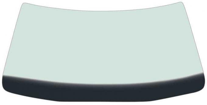 OER 1971-73 Mustang 2+2 Front Windshield Glass - Green Tint with Green Band 03100H