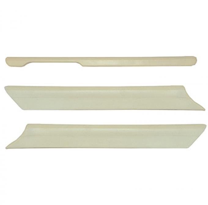 OER 1967-68 Mustang Lower Instrument Panel Pad / Windshield Pillar Pad Kit- Parchment *PADKIT4