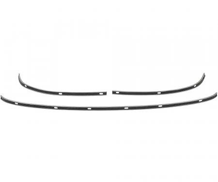 OER 1969-70 Ford Mustang, Mercury Cougar Convertible, Rear Tach Strip Set, Tacking Rail, Trimstick, 3-Piece Set 41700C