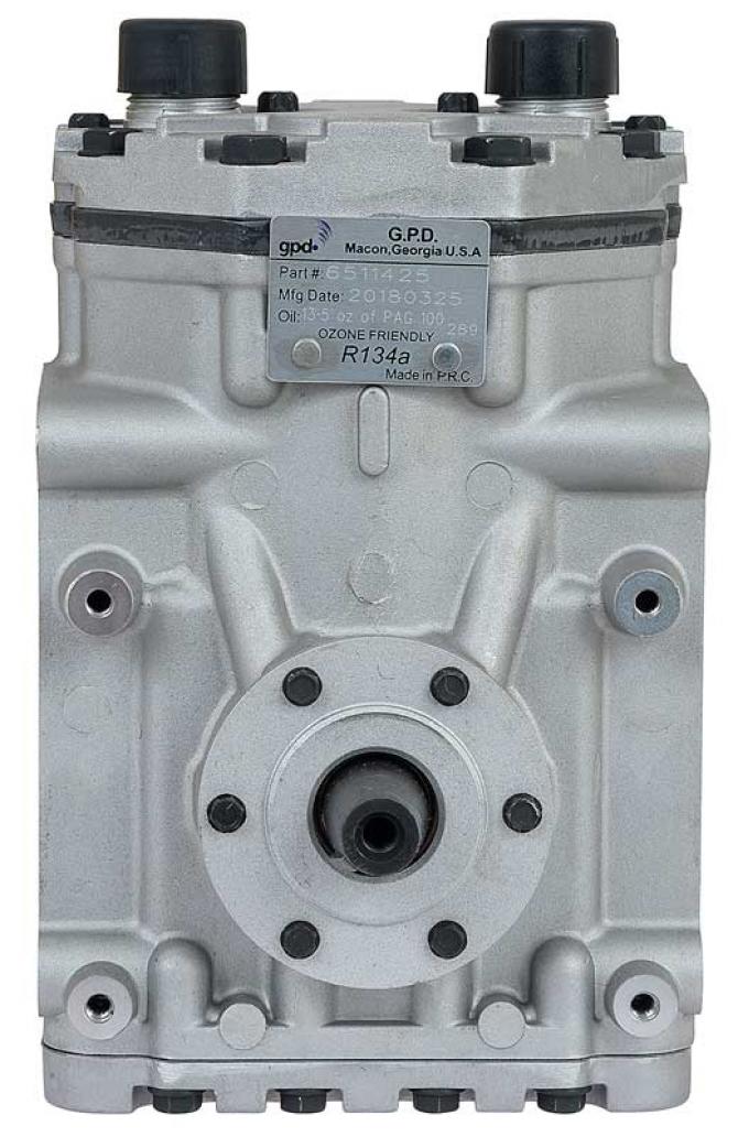 OER 1958-70 Ford / Mercury, York 209-210 A/C Compressor w/o Clutch, Rotolock Fittings, R134a, New 19703D