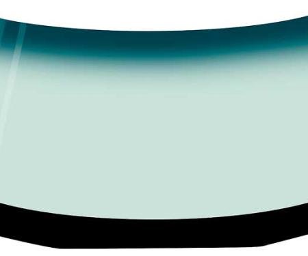 OER 1971-73 Mustang, Cougar, Front Windshield Glass, Green Tint, w/Green Band, Coupe/Convertible 03100K