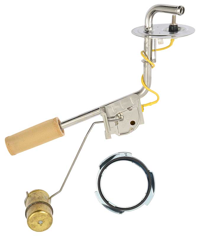 1960-68 Mustang, Falcon, Comet, Fuel Tank Sending Unit, without Low Fuel Warning, 3/8" Pipe, Stainless