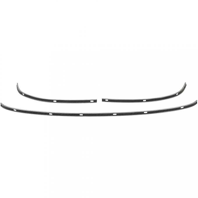 OER 1971-73 Ford Mustang, Mercury Cougar, Convertible Top Rear Tacking Strip Set, 3-Piece Set 41700D