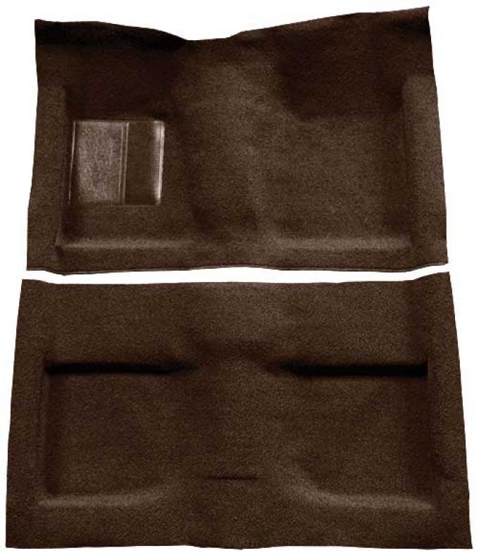 OER 1964 Mustang Convertible Passenger Area Loop Floor Carpet Set - Dark Brown A4032A30