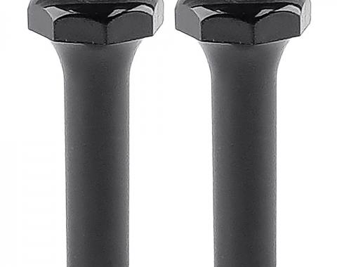 OER 1973-79 Ford, Door Lock Knobs, Octagon, Black, Pair 21850T