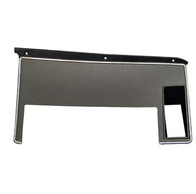 OER 1971-73 Mustang, Dash Trim Bezel, without Warning Light, Passenger Side, Black 044A90D