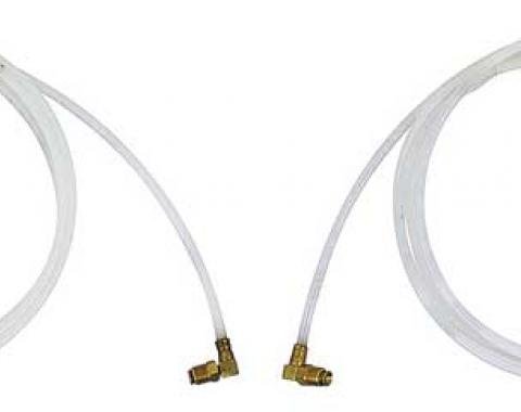 OER Convertible Top Hydraulic Hose Set (White Plastic) Overall Length 114" - Center To End 57-1/4 HK234