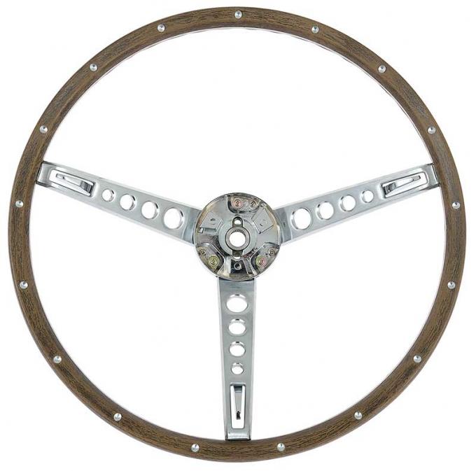 OER 1967 Mustang Deluxe Wood Steering Wheel Assembly 3600V4