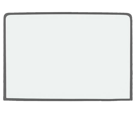 1967-68 Mustang Fastback, Rear Window Glass, Flush Mount, Glue-In, No Molding Needed, Clear