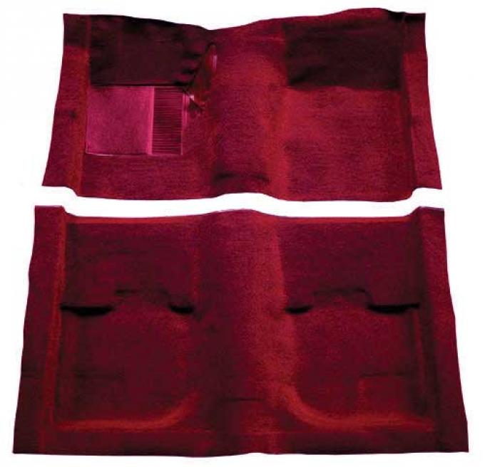 OER 1969-70 Mustang Fastback Passenger Area Nylon Loop Carpet without Fold Downs - Maroon A4051A15