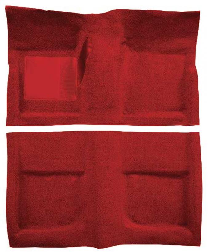 OER 1965-68 Mustang Coupe Passenger Area Loop Floor Carpet - Red A4040A02
