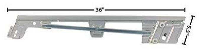 OER 1967-68 Mustang Door Glass Channel - Glass Retainer - RH 21458A