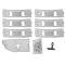 OER 1967-68 Mustang, Rocker Panel Molding Clip Set, Passenger Side 10182G