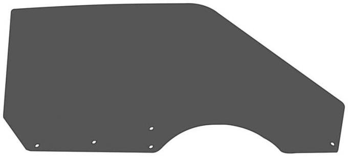 OER 1969-70 Mustang, After 10/69, Fastback, Door Glass, Bolt-In Style, RH, Smoke Gray 21410JRS