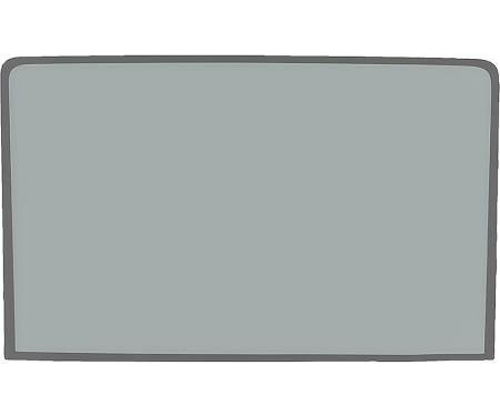 OER 1969-70 Mustang Fastback, Rear Window Glass, Flush Mount, Glue-In, No Molding Needed, Gray Tint FM4120Y