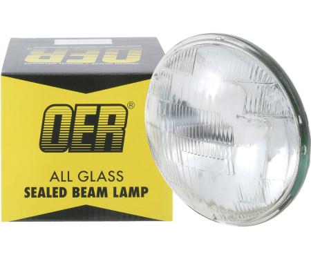 Headlamp Sealed Beam, 12 Volt, High Beam, 5-3/4" Round, Tungsten