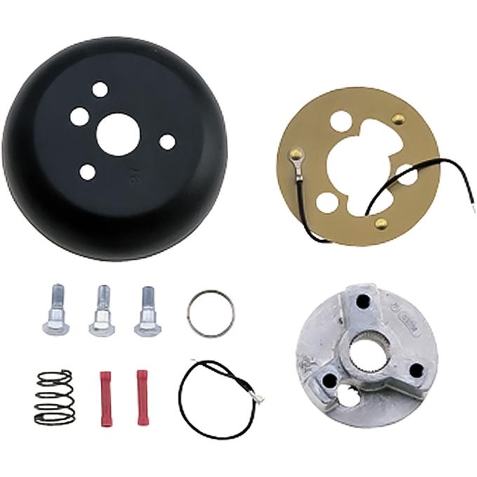 1964-77 Ford/Mercury, Standard Steering Wheel Installation Kit, 3-Bolt, Matte Black - Grant 3285