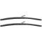 1960-70 Ford, 1973-84 GM Truck, 16" Trico Style Wiper Blade Assemblies, Pair, Rainbow Type, 1/4" Bayonet Connector, Matt Stainless