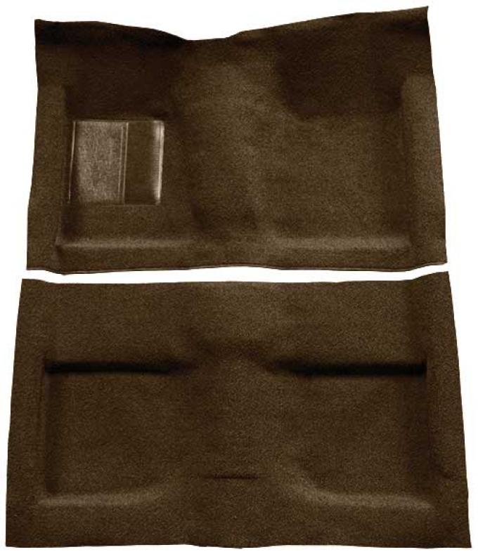 OER 1964 Mustang Convertible Passenger Area Loop Floor Carpet Set with Mass Backing - Dark Saddle A4032B18