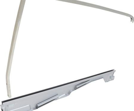 OER 1964-66 Mustang, Door Window Frame Set, Coupe: LH Driver Side 21459H