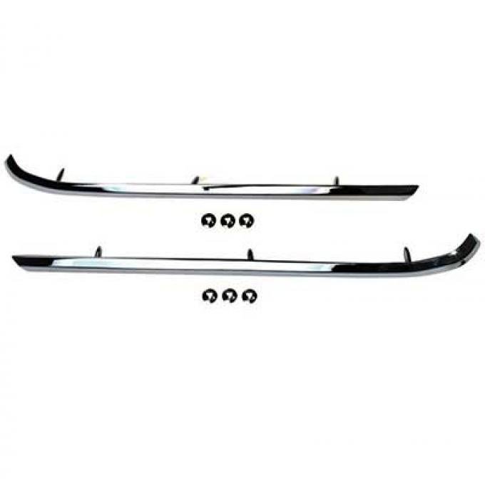 Redline Restomotive® Mustang 64-66 Coupe (Chrome) Vinyl Top Moulding - 1 set(r&l) LG-10-613