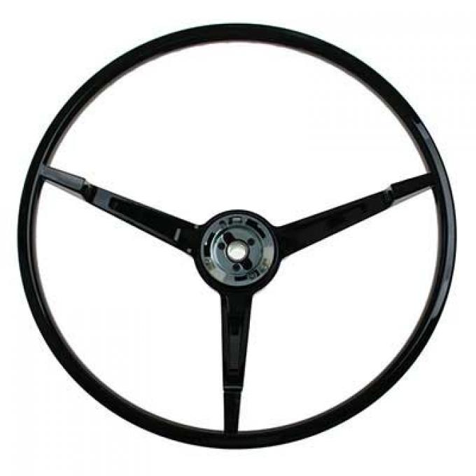 OER 1967 Mustang, Cougar, 3-Spoke Steering Wheel, 15", Black 3600B1