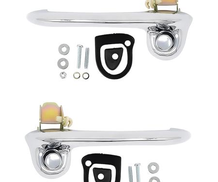1964-66, 1969-70 Mustang, 1966-77 Bronco, 1964-65 Falcon, Comet, Outer Door Handle Set, With Hardware