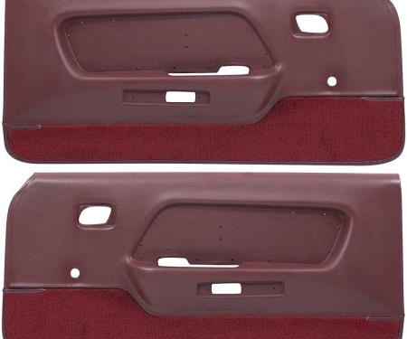 1969 Ford Mustang, Deluxe Door Panels, Dark Red w/ Maroon Carpet