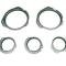 OER 1967-68 Mustang, Dash Gauge Lens Retainer Bracket Set, 5 Piece Set 10888A