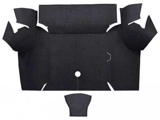 OER 1967-68 Mustang Coupe Loop Carpet Trunk Mat - Black A4060A01