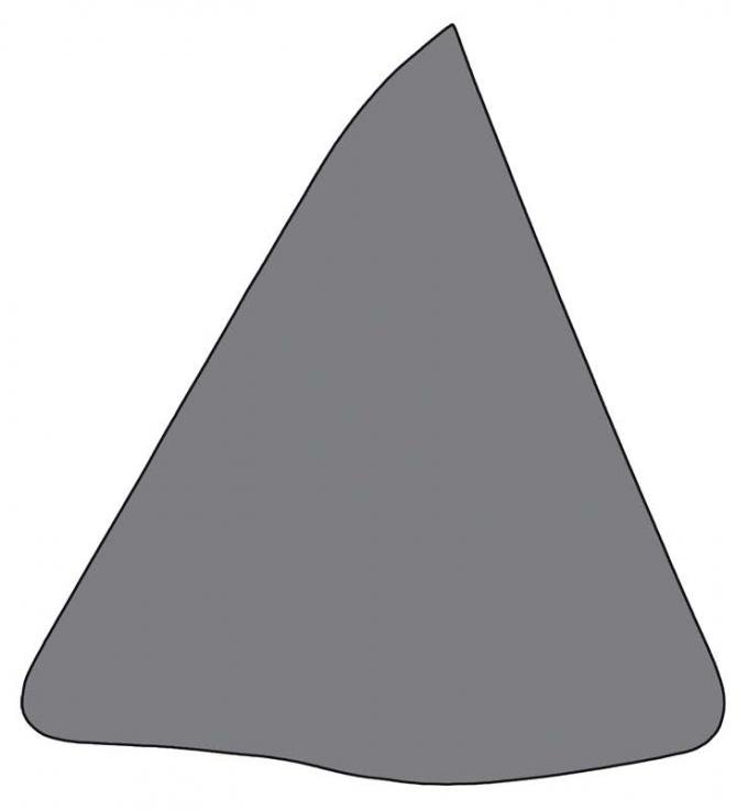1964-66 Mustang, Convertible, Quarter Window Glass, Smoke Gray Tint, LH