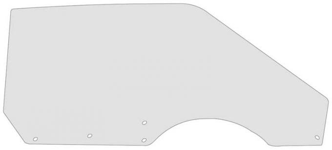OER 1970 Ford Mustang/Mercury Cougar, Hardtop/Convertible, Door Glass, Glue-In Style, RH, Clear 21410LRC
