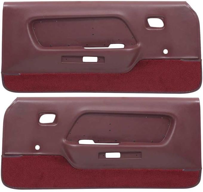 1969 Ford Mustang, Deluxe Door Panels, Dark Red w/ Maroon Carpet