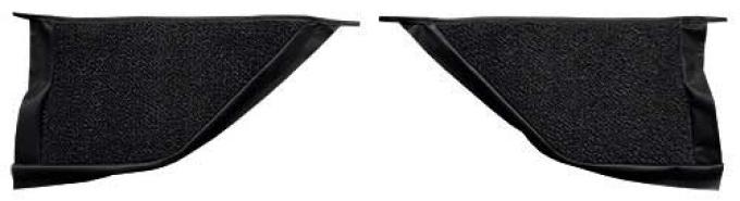 OER 1965-68 Mustang Coupe Loop Carpet Kick Panel Inserts - Black A4070A01