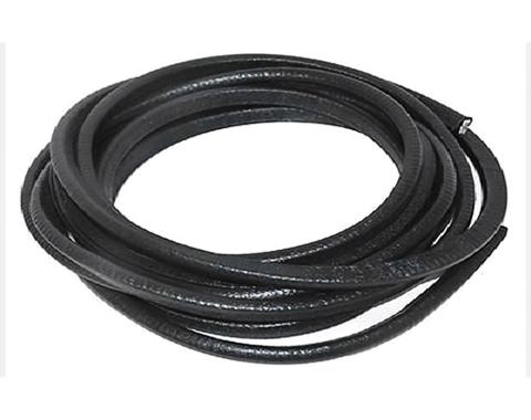 Door Jamb Vinyl Windlace, Black, Snap On Double Lip Style, 20 Foot Roll