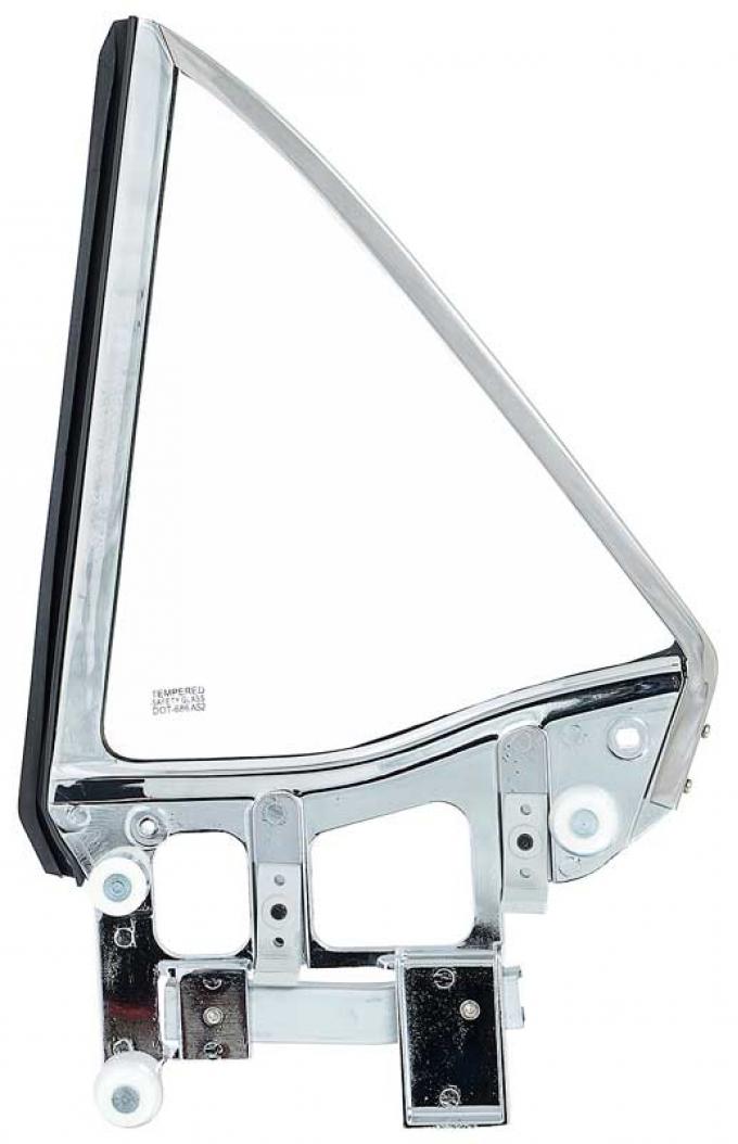 1967-68 Mustang, Quarter Window Assembly, Convertible, Clear Glass, LH Driver Side