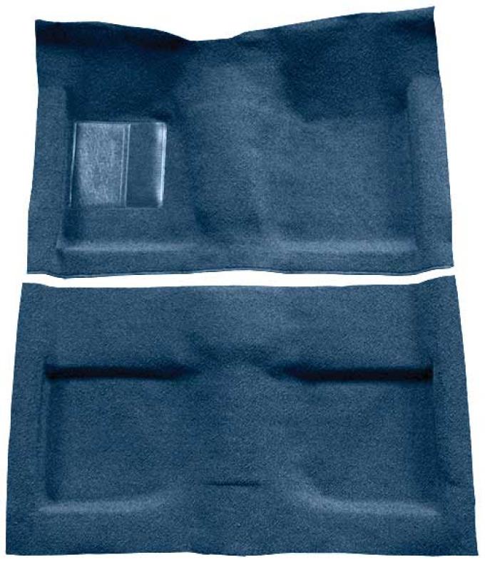 OER 1964 Mustang Convertible Passenger Area Loop Floor Carpet Set with Mass Backing - Medium Blue A4032B41