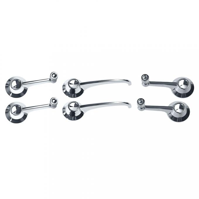 OER 1964-65 Mustang Coupe/Convertible 6 Piece Clip On Door and Window Handle Kit *DWK3