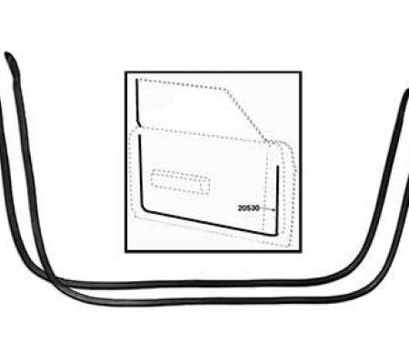 OER 1964-66 Ford Mustang, Door Frame Weatherstrips, RH and LH, Pair 20530C