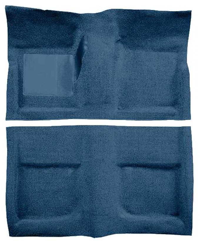 OER 1965-68 Mustang Convertible Passenger Area Loop Floor Carpet - Ford Blue A4042A62