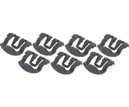 1967-68 Mustang Coupe 7 Piece Rear Window Lower Molding Push-On Clip Set