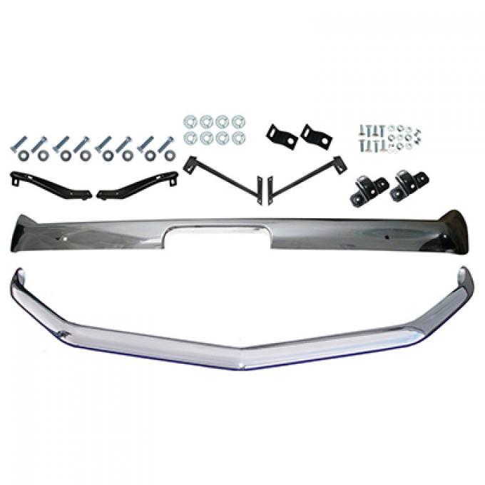 OER 1969 Mustang Front and Rear Bumper Kit With Brackets and Hardware *BBK3