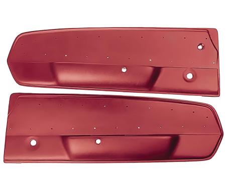 1967 Ford Mustang, Deluxe Door Panels, RH & LH, Pair, Red
