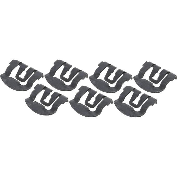1967-68 Mustang Coupe 7 Piece Rear Window Lower Molding Push-On Clip Set